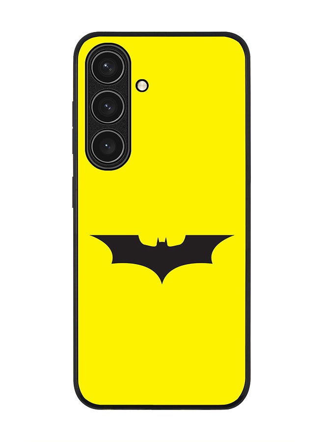 Stylizedd Rugged Black edge case for Samsung Galaxy S24 FE, Slim fit Soft Case Flexible Rubber Edges Anti Drop TPU Gel Thin Cover -  Iconic Bat - Image 1