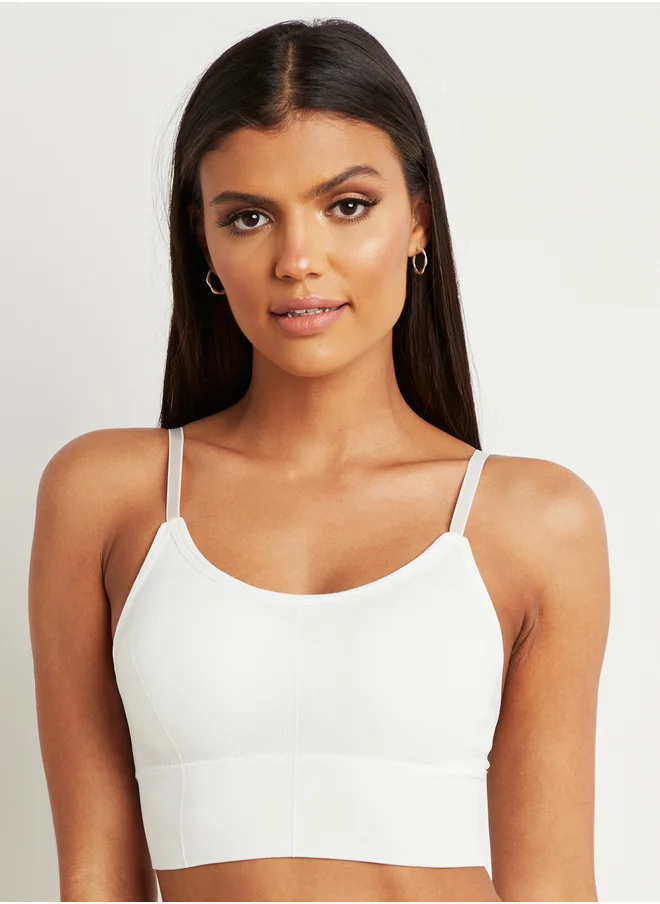ستايلي Styli Seamless Padded Crop Top