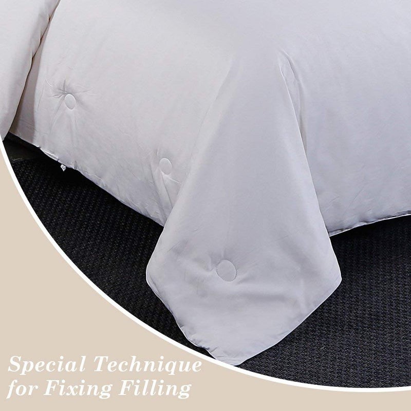 LAVISH STREET Lavish Street All Season White Silk Comforter with Cotton CoveredSilk Weight20kg 100 Silk Duvet Quilt King 104x92 Inches Breathable  - Image 4