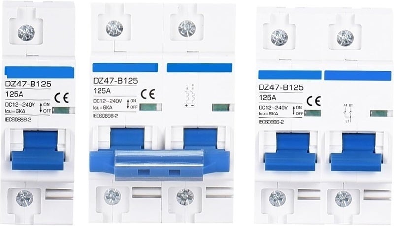 2P 100A DC Circuit Breaker Automatic Short Circuit Protector Switch 12V 24V 36V 48V 72V - Image 1