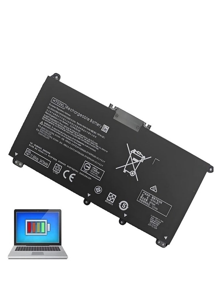 Generic HT03XL L11119-855 Laptop Battery HP Pavilion 15-DA 15-DB 15-DW 15-CS 15-DY 17-by 17-CA 14-CE 14-CF 14-DF 14-DQ 14-DK 14M-DH 15-da0014dx 15-cs005 3cl 3cl 15-dw0043dx 15t-dw100 15z-cw100 17-by1053dx  - Image 1