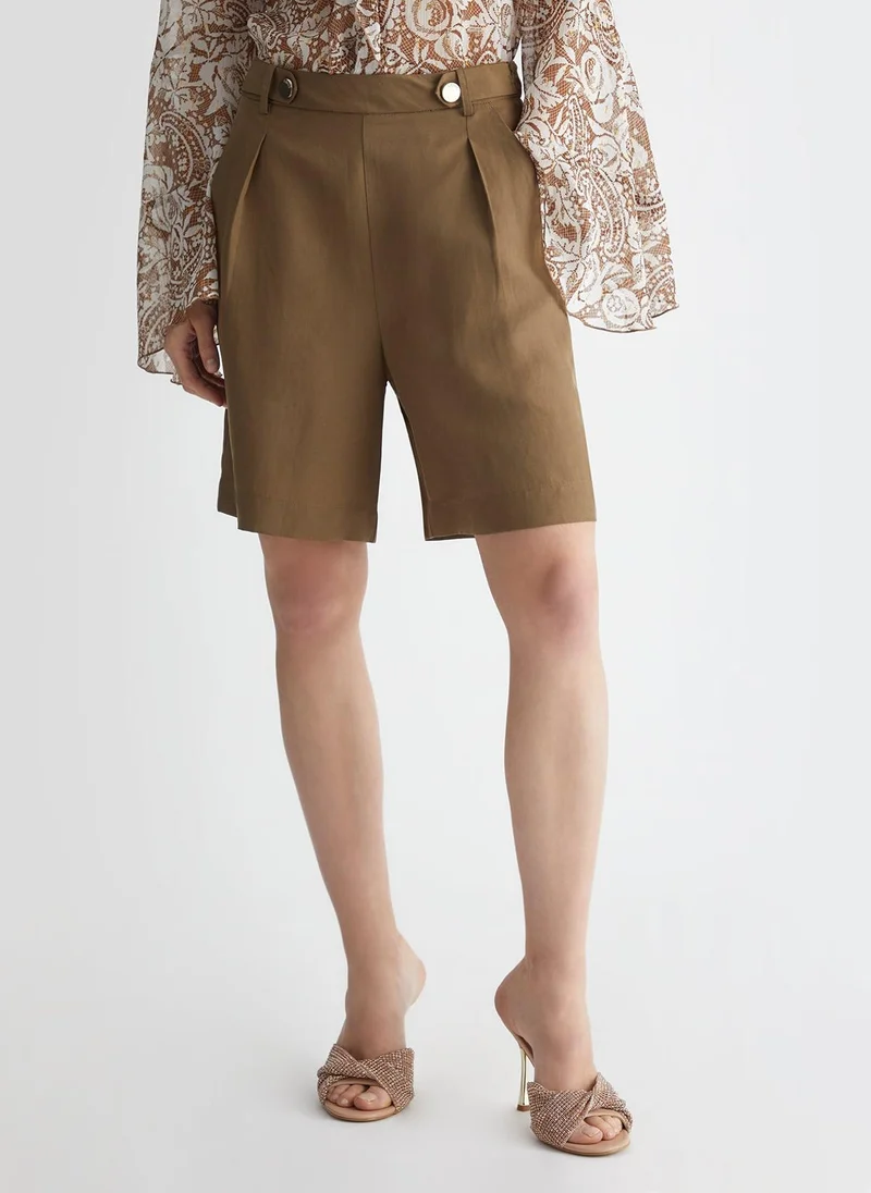 Liu Jo Linen Blend Bermuda Shorts