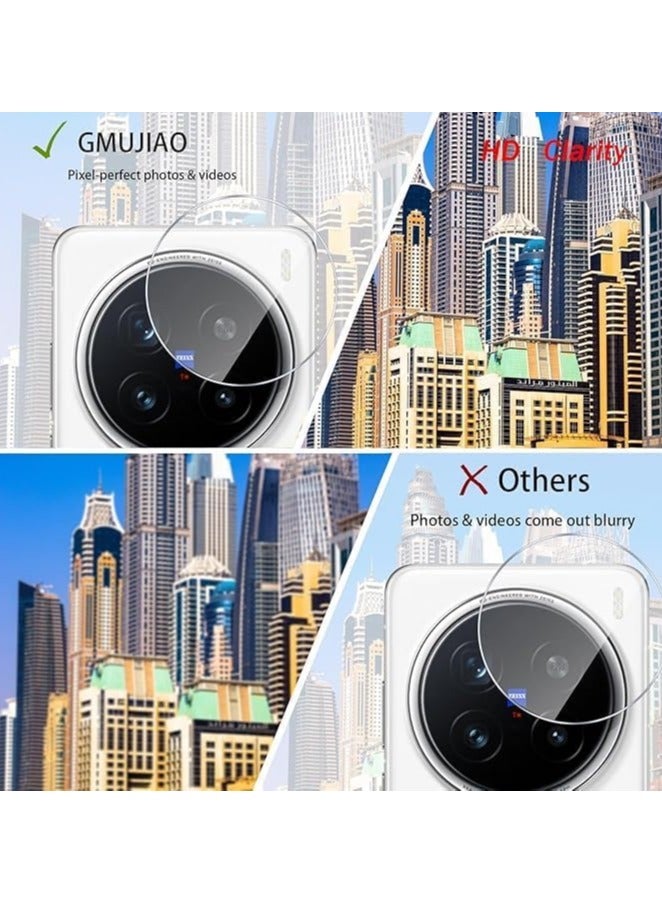general [2+2 Packs] Screen Protector Compatible Vivo X200 Pro with Camera Lens Protector, Full Coverage 9H Tempered Glass Film, Ultra Resistant, Fingerprint Resistant, Bubble Free - Image 3