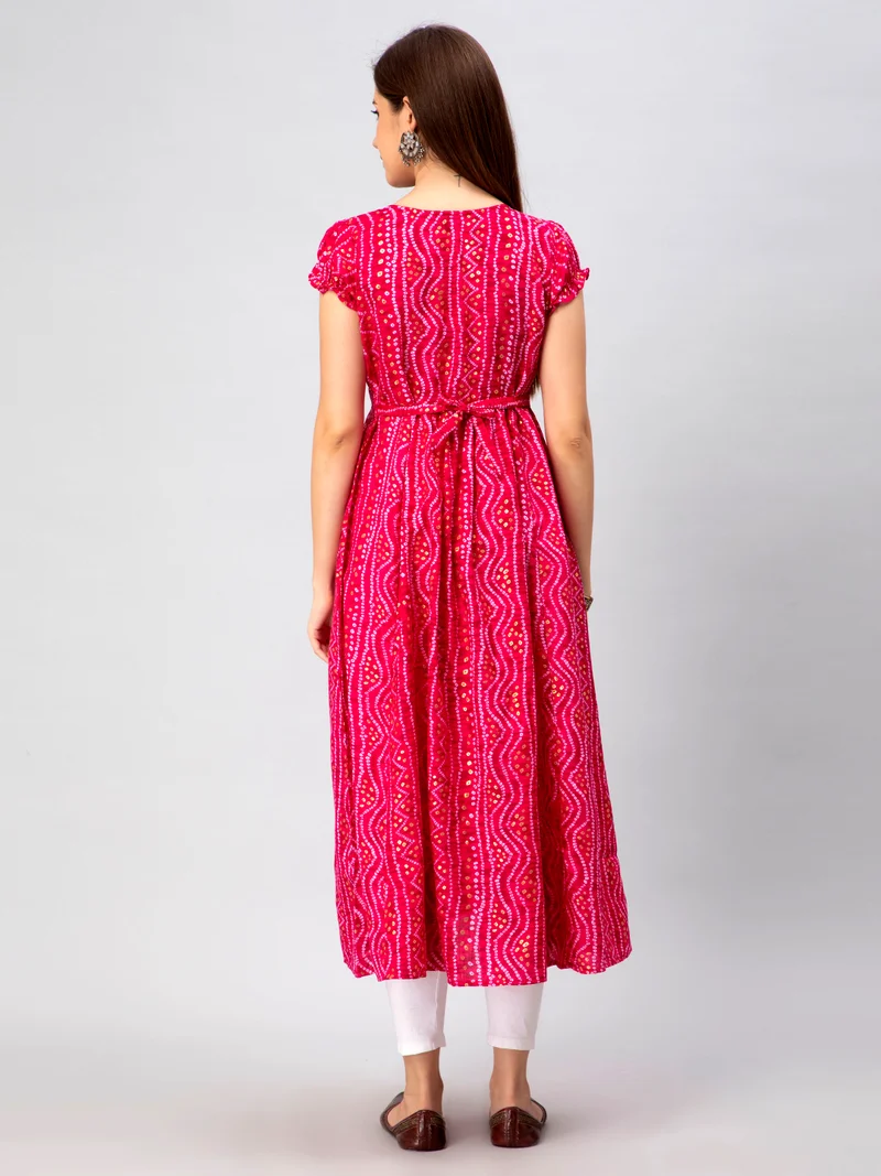 Women's Cotton Rayon A-Line Maternity Feeding Kurti with Zippers