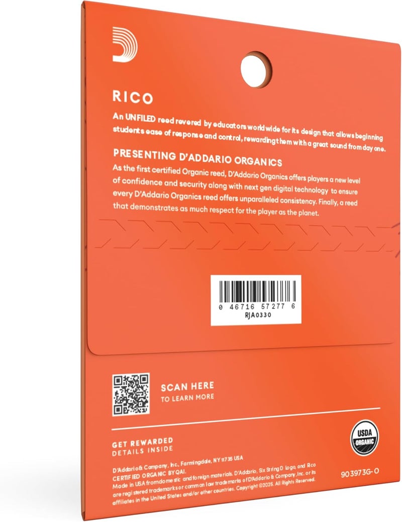 D'Addario Alto Sax Reeds, Strength 3, 3-Pack (RJA0330) - Image 2