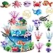 XLENGO 15 PCS Ocean Cake Toppers Under The Sea Animal Decorations for Baby Shower Birthday Parties - Image 3