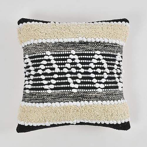 TIB Premium Boho Decorative Throw Cushion Covers, 16 x 16 cm, Set of 2, Cotton. (Black Kites)-230 TC - Image 2