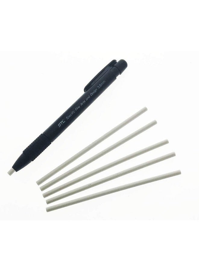 KIRA - KIRA Eraser Pen Value Pack Round 3.8mm. Precision Tip Eraser with 5 Refills,Black - Image 1