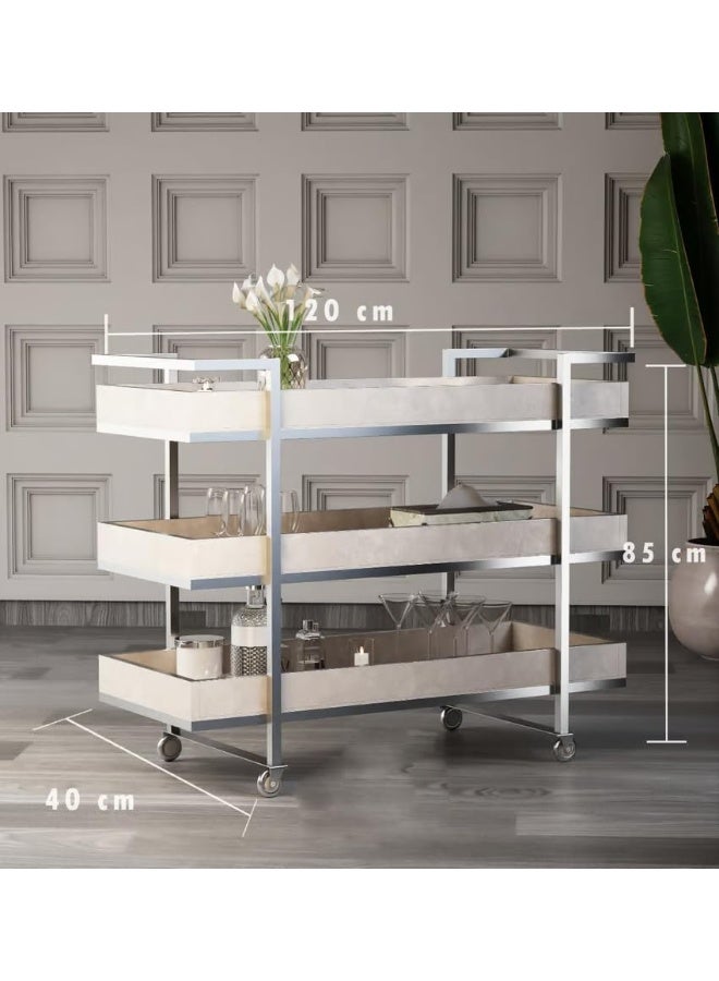 Horoof Market Horoof Home® Extra-Large Buffet Trolley – Heavy-Duty Rolling Serving Cart, Customizable Color, 120x40x85 cm – Ideal for Buffets and Catering Events  - Image 2
