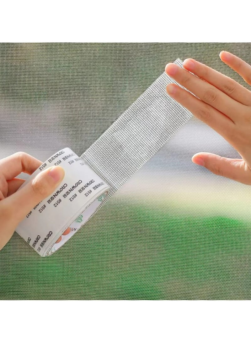 شريط إصلاح شاشة النافذة المقاوم للماء، لاصق قوي من الألياف الزجاجية المقاومة للماء، شريط شبكي لتغطية نافذة الباب، ثقوب الشاشة - Image 1