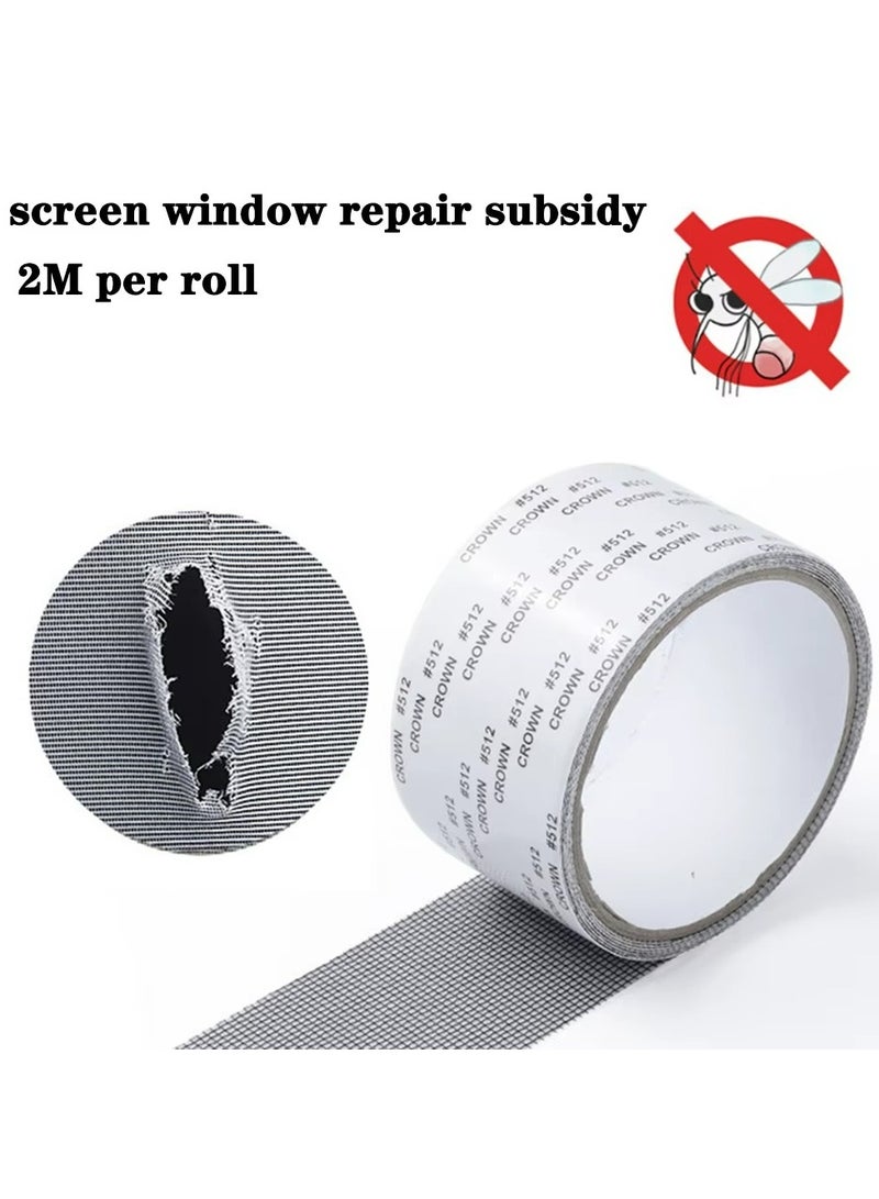 شريط إصلاح شاشة النافذة المقاوم للماء، لاصق قوي من الألياف الزجاجية المقاومة للماء، شريط شبكي لتغطية نافذة الباب، ثقوب الشاشة - Image 3
