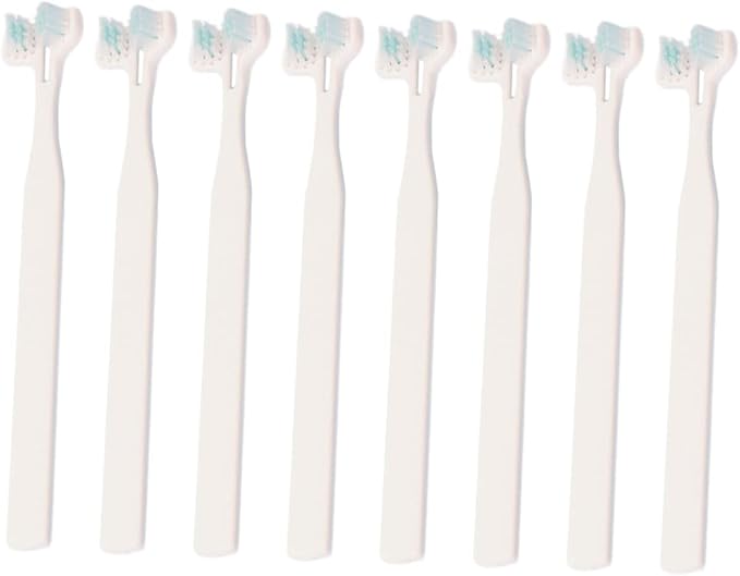 Double Head Pet Toothbrush Set 8 Pieces Soft Bristles For Dogs And Cats Oral Care 1 Pack - Image 1