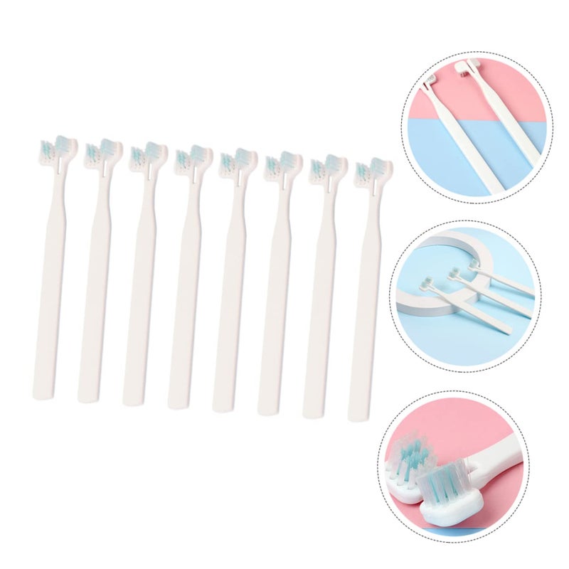 Double Head Pet Toothbrush Set 8 Pieces Soft Bristles For Dogs And Cats Oral Care 1 Pack - Image 5