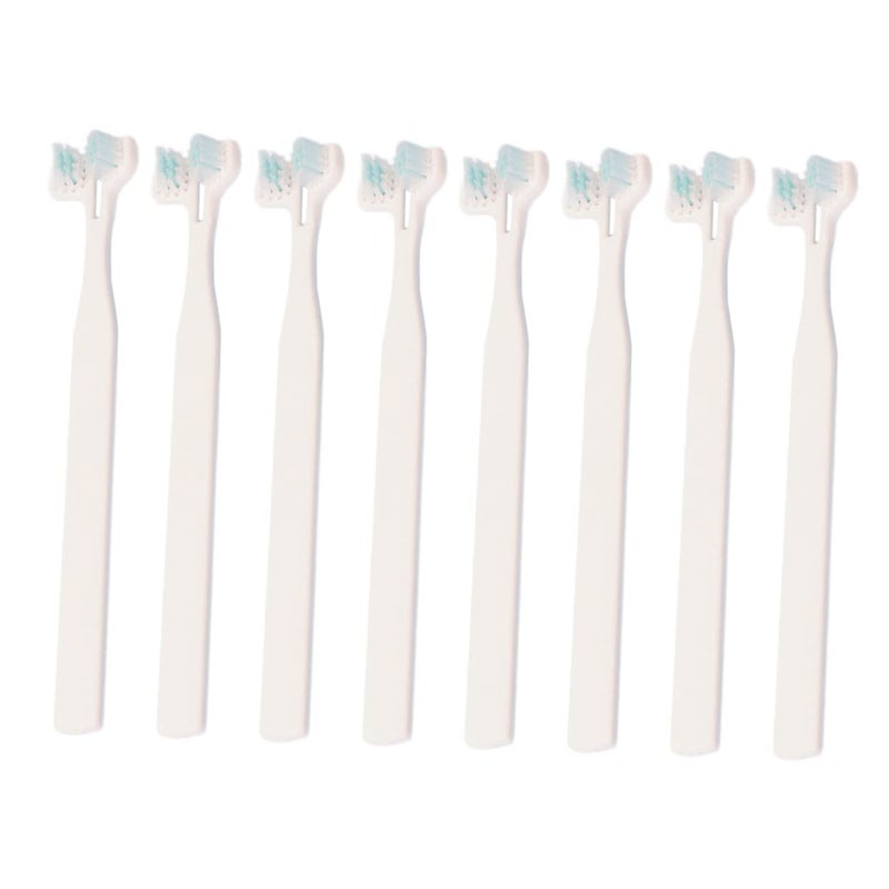 Double Head Pet Toothbrush Set 8 Pieces Soft Bristles For Dogs And Cats Oral Care 1 Pack - Image 2