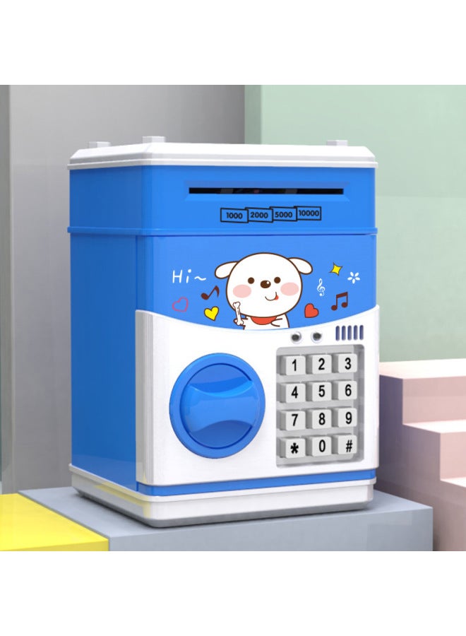 Special Cartoon Piggy Bank ATM Password Box Music Automatic Roll Money Children Creative 61 Gift-Color:821-7 Saving Dog - Image 1