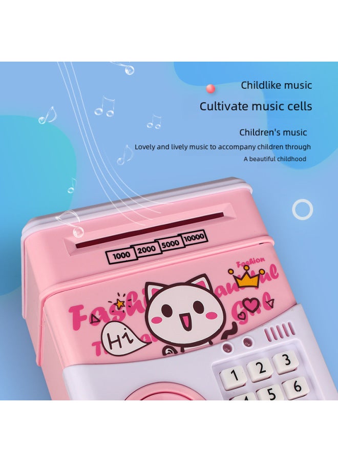 Special Cartoon Piggy Bank ATM Password Box Music Automatic Roll Money Children Creative 61 Gift-Color:821-7 Saving Dog - Image 2