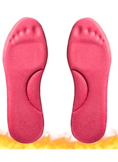 Generic Self-Heating Insoles, Feet Warm Memory Foam Arch Support Insoles Winter Sports Shoes Self-heating Shoe Pads, for Trainers, Sports, Warm Health Gift Women and Men (Pink, 39-40)  - Image 1