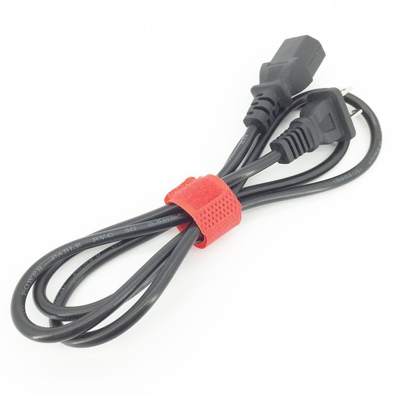 Syga SYGA 10 Pcs Reusable Cable Tie Straps Fastener Wire Selfadhesive Hook Loop Cable Organizer 180mm X 20mm Red  - Image 4