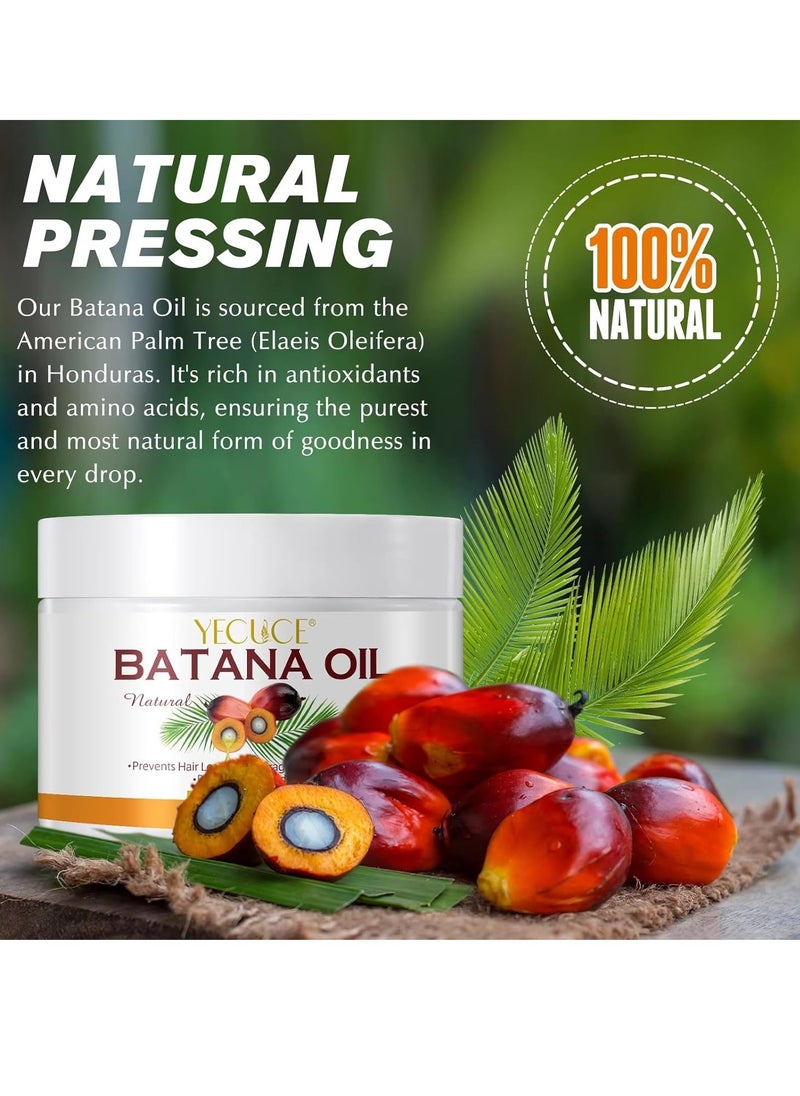 Yecuce 120g Batana Oil for Hair Growth Organic Batana Oil Butter Unrefined Batana Essential Oil Butter Prevent Hair Loss Encourages Hair Regrowth and Repairs Dry Damaged Hair Hydrate Moisturize Raw Batana Oil  - Image 3