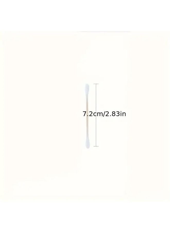 ١٠٠ قطعة أعواد تنظيف ثنائية الرأس مسحات مزدوجة الرؤوس للأذن والمكياج ومستحضرات التجميل - Image 5