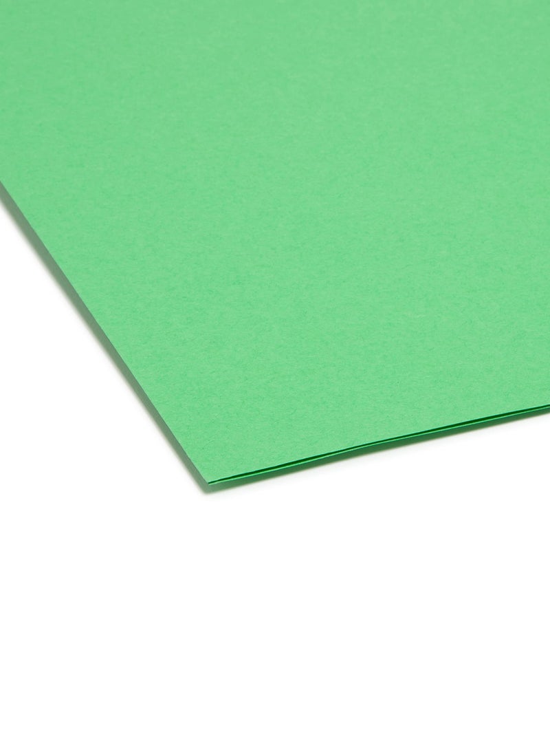 Smead File Folder, Reinforced 1/3-Cut Tab, Letter Size, Green, 100 per Box (12134) - Image 5
