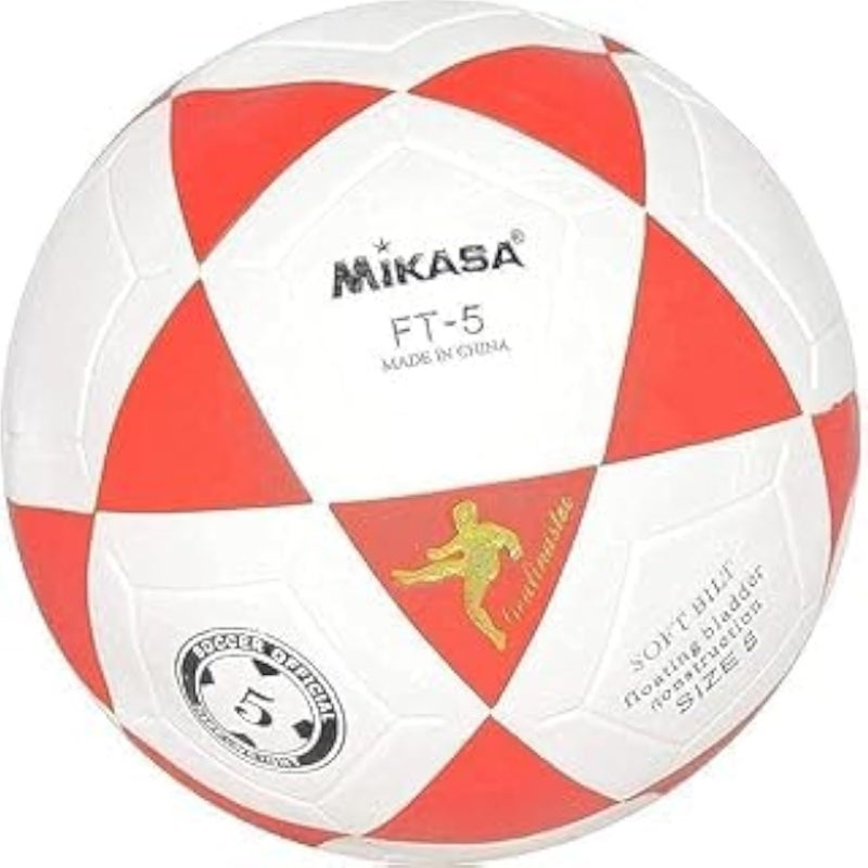 SMART FIT ® Mikasa Soccer Ball, White and Red, Size 5