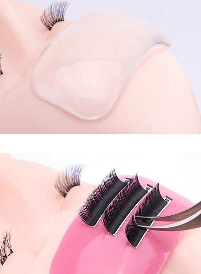 JCSMARTEC 4Pack Silicone Eye Lashes Extender Pallet, Reuseable New Eyelash Extension Pads Mat Holder Stand (4.3 x 2.2 in) - Image 4