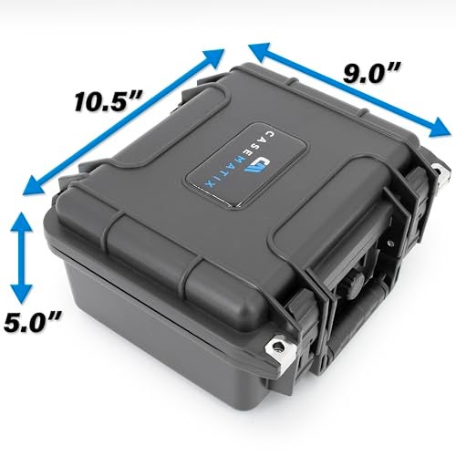 CASEMATIX Watch Travel Case With 8 Watch Roll Holders Included - Impact Resistant Waterproof Watch Case With Foam Watch Box Display Tray and Padded Foam, Watch Storage Fits 24mm to 56mm Faces - Image 4
