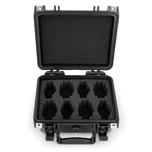 CASEMATIX Watch Travel Case With 8 Watch Roll Holders Included - Impact Resistant Waterproof Watch Case With Foam Watch Box Display Tray and Padded Foam, Watch Storage Fits 24mm to 56mm Faces - Image 5