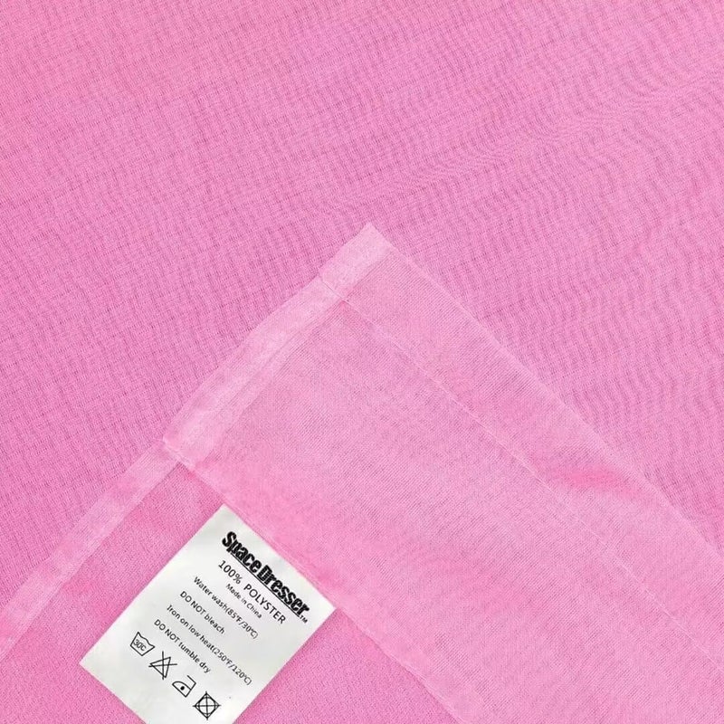 SpaceDresser Basic Rod Pocket Sheer Voile Window Curtain Panels Pink 1 Pair 2 Panels 52 Width 84 Inch Long for Kitchen Bedroom Children Living Room Yardï¼ˆPink, 52W x 84Lï¼‰ - Image 4