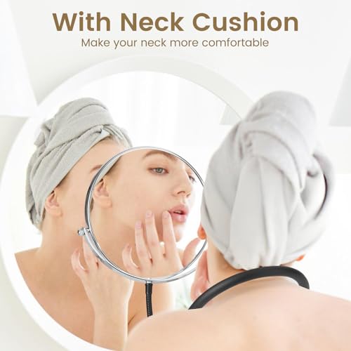 Deikoliuna Big Size Double-Sided Mirror to See Back of Head, Hands Free Adjustable Mirror Hung Around The Neck, Two Way for Mirrors Women Man Makeup, Self Haircut, Standard Viewing, 5X Magnification 360° Mirrors - Image 4