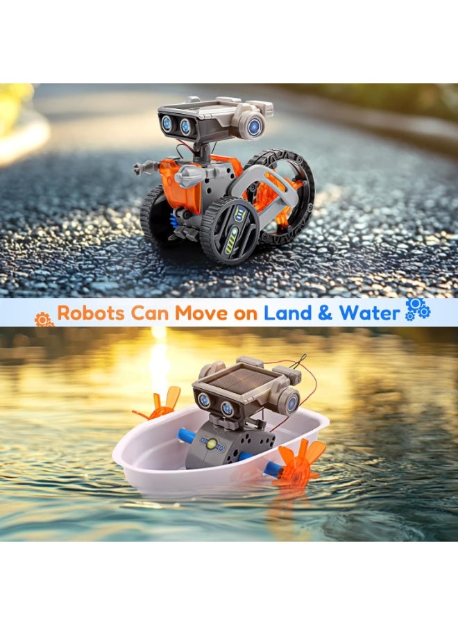 Bukela Solar Robot Building Kit  Gift for Boys Aged 8-13, DIY 15-in-1 Educational Science Building Toy, Solar or Battery Powered Robotic Set for Children Birthday with 212 Pieces - Image 5