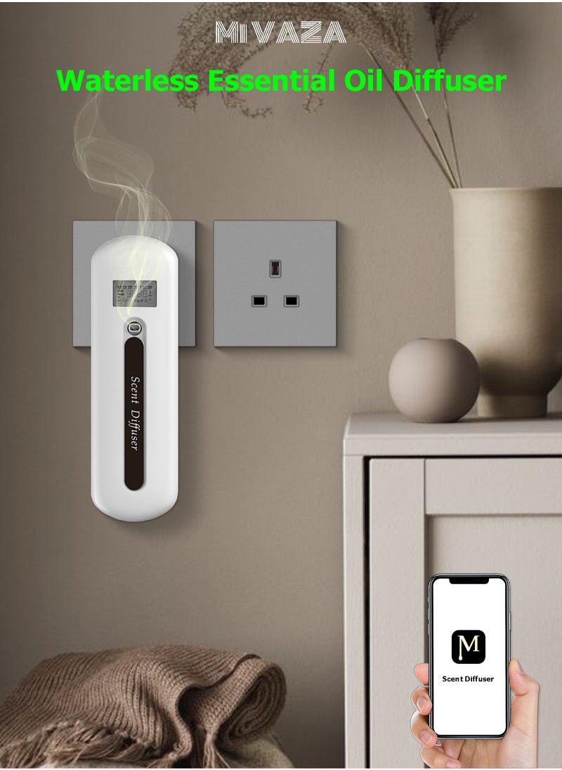 Mi VAZA Air Fragrance Device - Air Freshener - Essential Oil Diffuser - Waterless Fragrance Diffuser - Air Perfuming Device with LCD Screen - Built-in Bluetooth - Wall Mounted Aroma Diffuser - Smart Automatic Spray - Cordless Deodorizer - 160ml  - Image 1