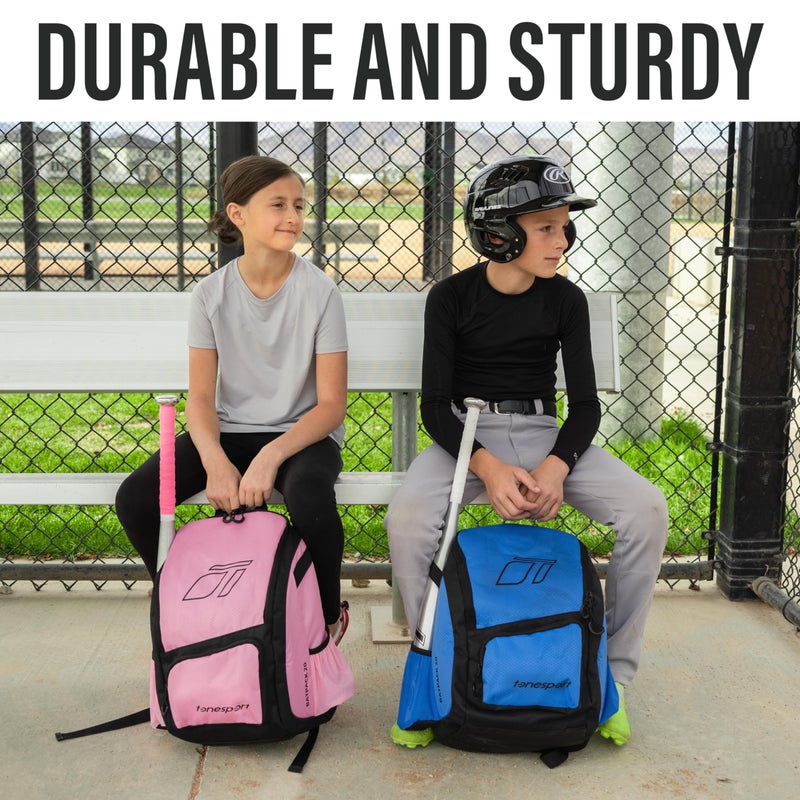 Tonesport Youth Baseball Bag - Backpack for Baseball, Softball, Tball - Bat Bag for Youth - Royal Blue - Image 3