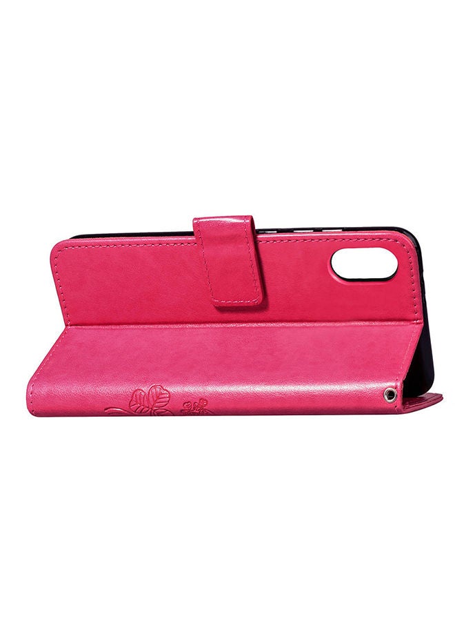 NIBEMINENT Protective Wallet Cards Case Cover For Apple iPhone XS Max Magenta  - Image 4