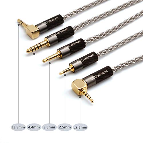 GUCraftsman 0.78mm 2Pin 6N Single Crystal Silver 2.5mm/4.4mm Balance Earphone Upgrade Cable for Oriolus Audeze iSINE20 LCDi3 64audio A12t TIA RE2000 Legend X Billie Vision VE6 DUNU SA6 (3.5mm Plug) - Image 5
