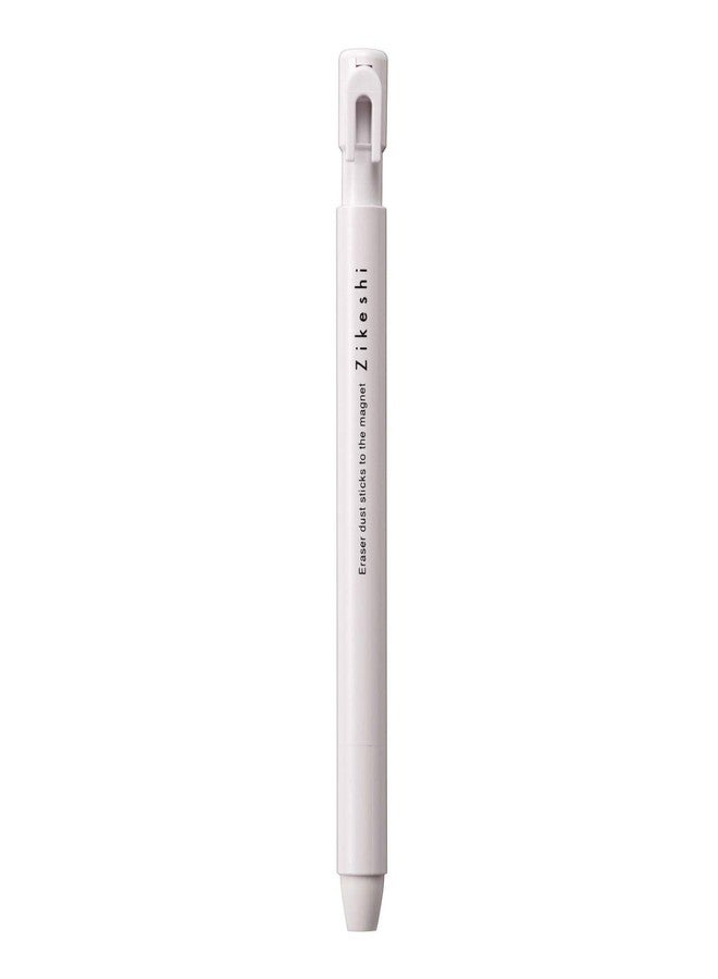 Kutsuwa HiLiNE Pen Zikeshi, an eraser dust sticks to the magnet, White Body, White Core(RE037WH) - Image 1