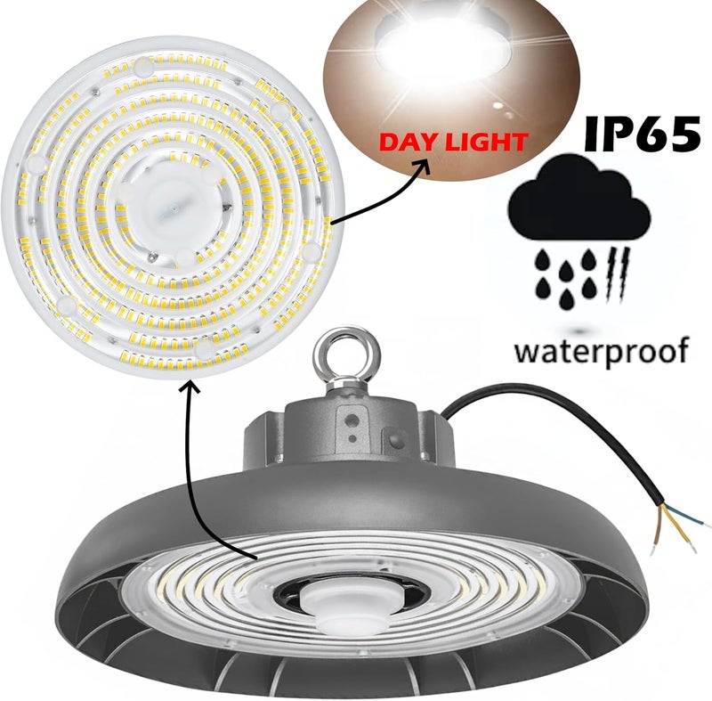 melfi LED High Bay Light with Hook 100W Day Light, 15000 Lumen, IP65 – Industrial Commercial Lighting for Warehouses, Garages, Workshops, Factories & Gyms - Image 3