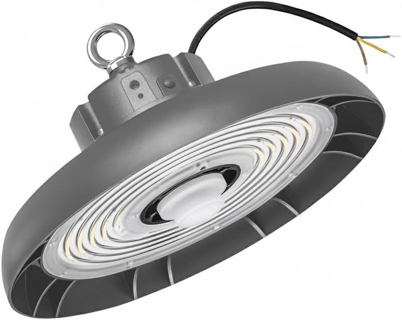 melfi LED High Bay Light with Hook 100W Day Light, 15000 Lumen, IP65 – Industrial Commercial Lighting for Warehouses, Garages, Workshops, Factories & Gyms - Image 1