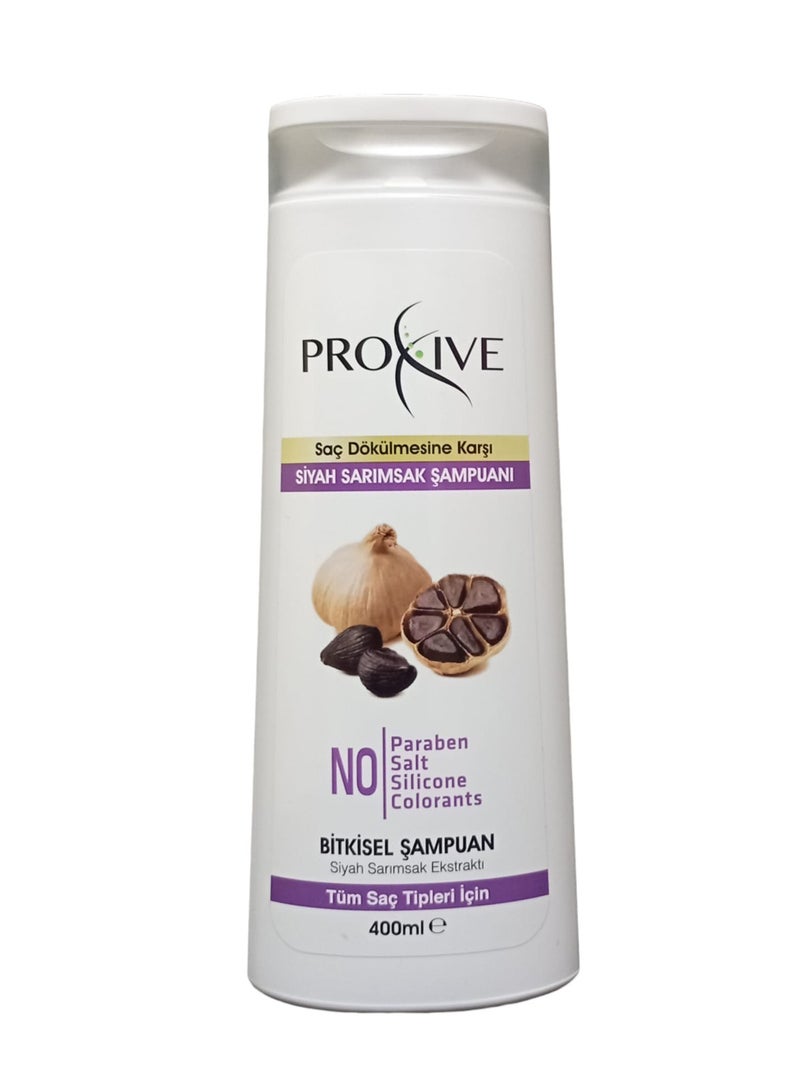 PROXIVE PROXIVE Against Hair Loss/Hair Growth/Herbal Shampoo/Scalp Care/Dandruff/Anti Hair Fall  SALT-FREE - PARABEN-FREE - SILICONE-FREE - PAINTLESS Herbal Black Garlic Shampoo 400 ml/MADE IN TURKEY - Image 1