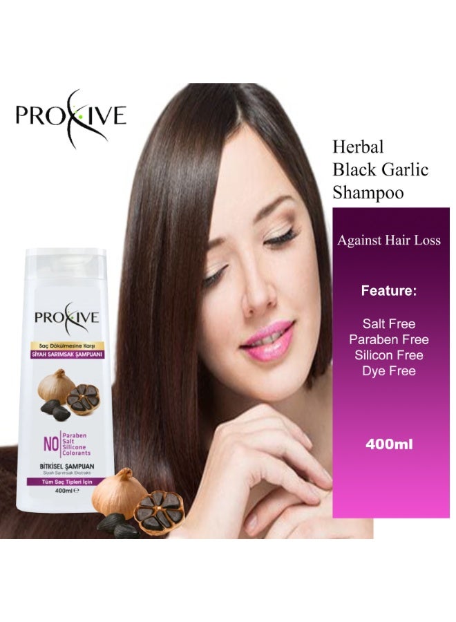 PROXIVE PROXIVE Against Hair Loss/Hair Growth/Herbal Shampoo/Scalp Care/Dandruff/Anti Hair Fall  SALT-FREE - PARABEN-FREE - SILICONE-FREE - PAINTLESS Herbal Black Garlic Shampoo 400 ml/MADE IN TURKEY - Image 4