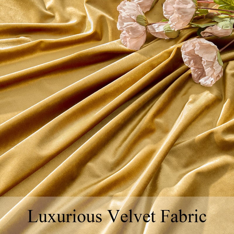 OMMATO Gold Velvet Rectangle Tablecloth 55x84 Inch Vintage French Table Cloth Retro Farmhouse Rustic Tablecloths Washable Table Cover for Christmas Party Wedding Kitchen Dinning Tabletop Decoration,Fall - Image 3