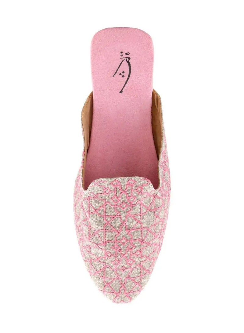 Mishkat Rehana Handmade Babouche Slippers for Women (Pink) - Image 3