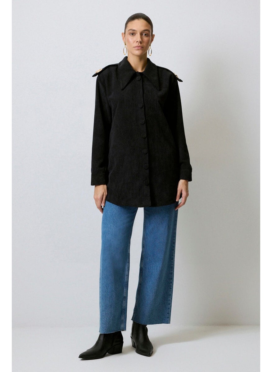 Touche - Epaulette Detailed Corduroy Shirt - Image 1