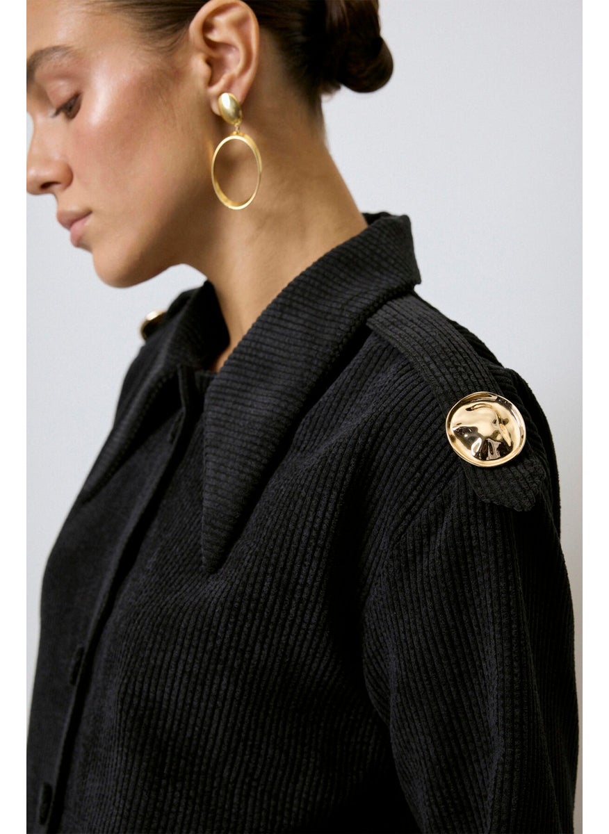 Touche - Epaulette Detailed Corduroy Shirt - Image 1