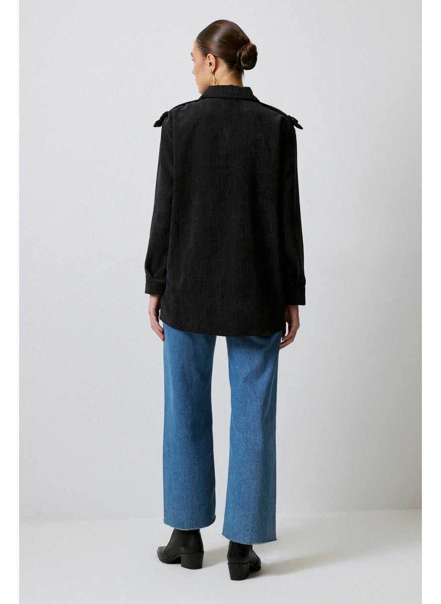 Touche - Epaulette Detailed Corduroy Shirt - Image 1