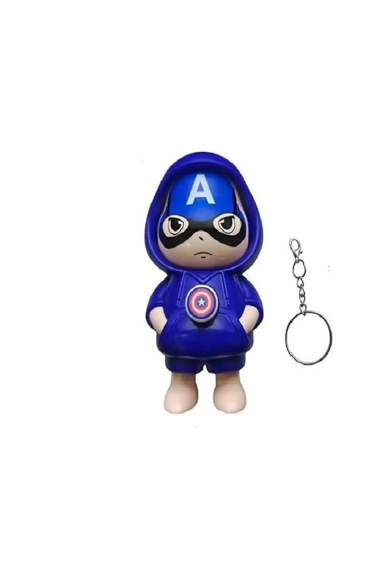 Captain America Keychain 2025, Fidget Key Chains, Face Changing , Cute Cartoon Figure with Three Expressions, Cute ,Kids - Image 1