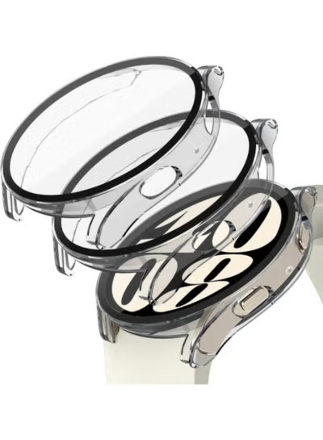 JAJEEK 3-Pack Clear Protective Cases for Samsung Galaxy Watch 6/7 44mm with Built-In HD Screen Protectors, Full Coverage Bumper, High Sensitivity Touch, and Anti-Scratch Design - Image 1