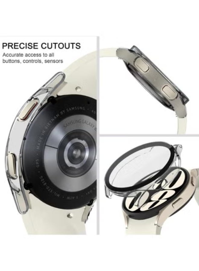 JAJEEK 3-Pack Clear Protective Cases for Samsung Galaxy Watch 6/7 44mm with Built-In HD Screen Protectors, Full Coverage Bumper, High Sensitivity Touch, and Anti-Scratch Design - Image 3