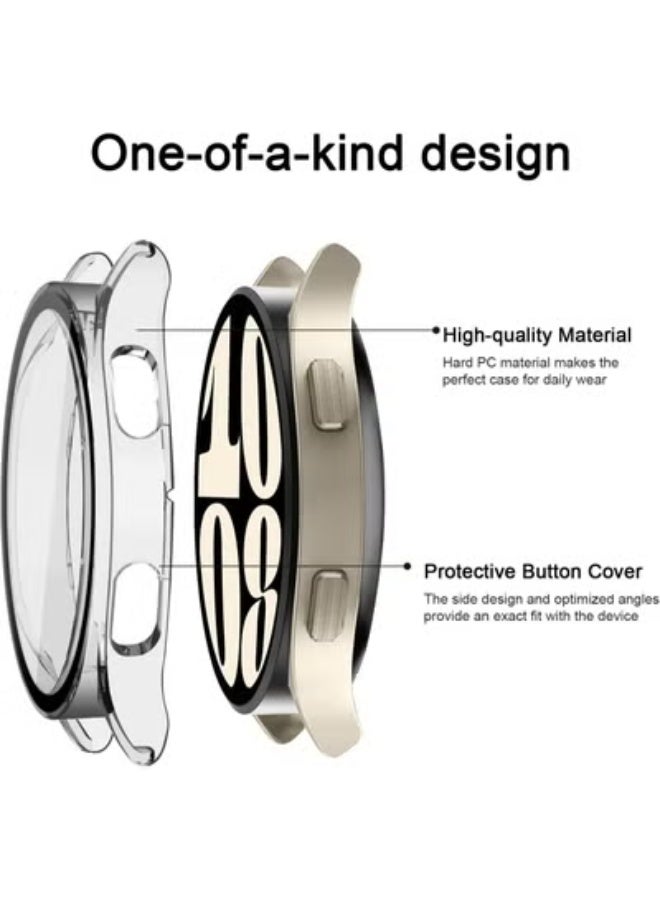 JAJEEK 3-Pack Clear Protective Cases for Samsung Galaxy Watch 6/7 44mm with Built-In HD Screen Protectors, Full Coverage Bumper, High Sensitivity Touch, and Anti-Scratch Design - Image 4